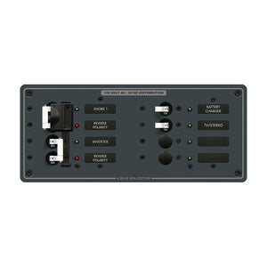 Blue Sea 8499 Breaker Panel - AC 2 Sources + 4 Positions - White [8499]