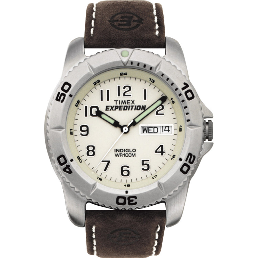 Timex Expedition Mens Traditional Silver/Brown [T46681]