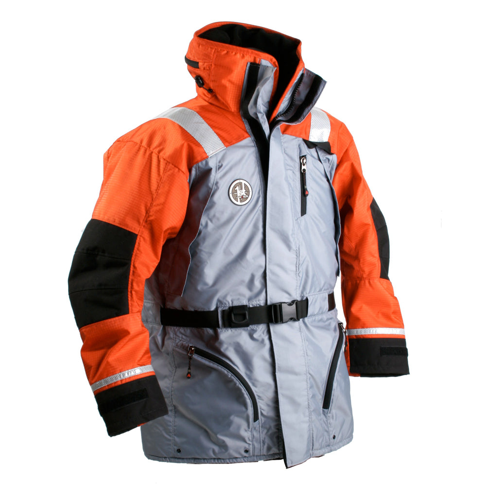 First Watch AC-1100 Flotation Coat - Orange/Grey - X-Large [AC-1100-OG-XL]