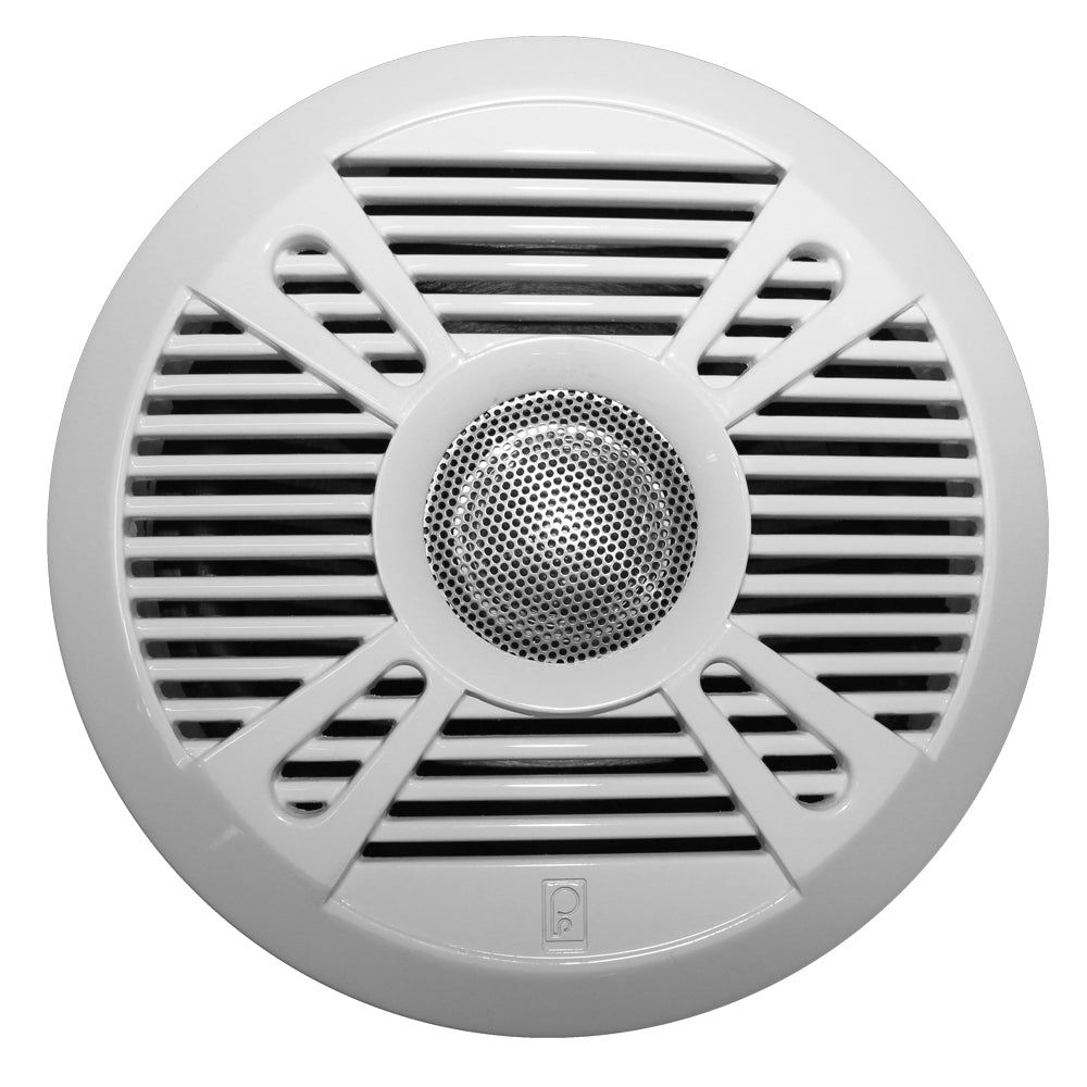 Poly-Planar MA-7050 5" 160 Watt Speakers - White/Gray Grill Covers [MA7050]