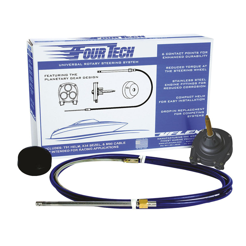 Uflex Fourtech 13' Mach Rotary Steering System w/Helm, Bezel & Cable [FOURTECH13]