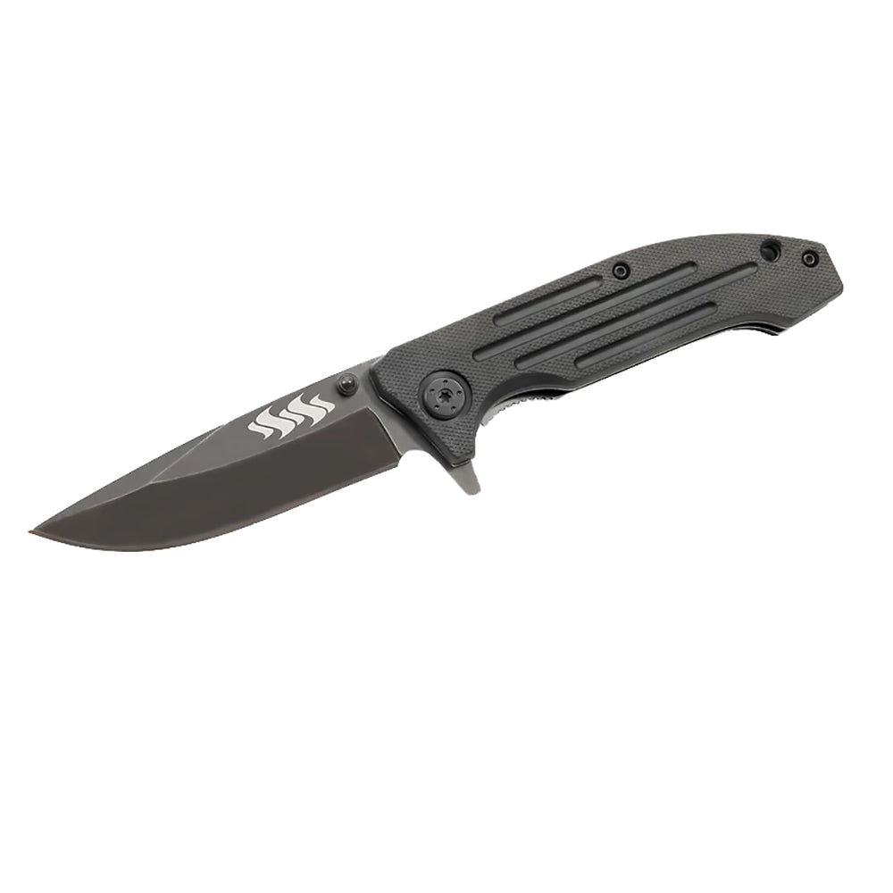 Kuuma 4.5" Fine Edge Spring Assisted Folding Knife - Stainless Steel [51910]