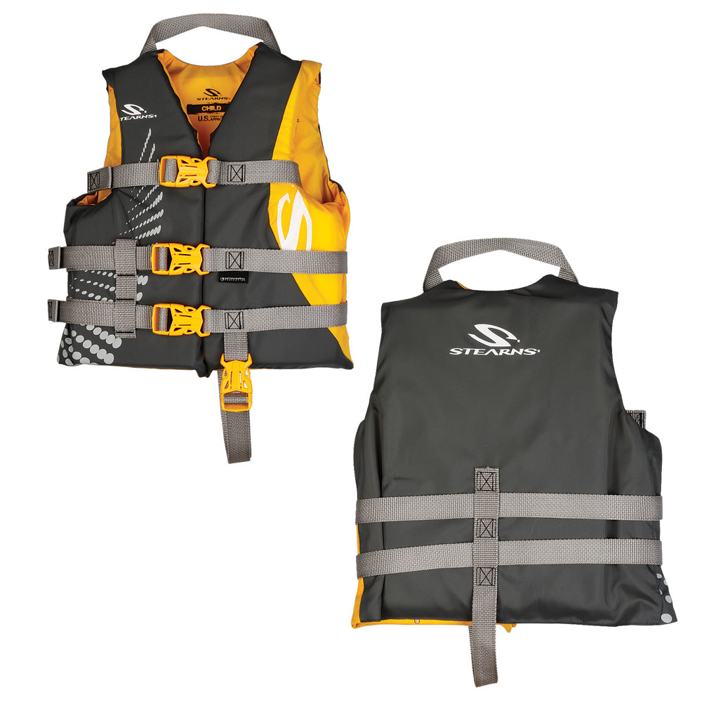 Stearns Antimicrobial Nylon Life Jacket - 30-50lbs - Gold Rush [2000029255]