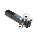 Draw-Tite Tri-Ball Mount 2" Square Solid Shank w/Chrome 1-7/8", 2"  2-5/16" Balls - Black [80799]