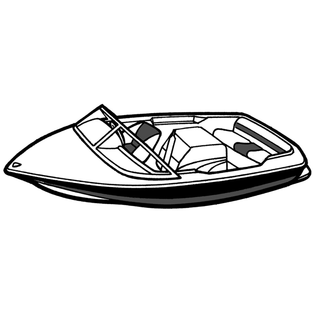 Carver Performance Poly-Guard Styled-to-Fit Boat Cover f/19.5 Tournament Ski Boats - Grey [74100P-10]