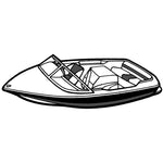 Carver Performance Poly-Guard Styled-to-Fit Boat Cover f/19.5 Tournament Ski Boats - Grey [74100P-10]