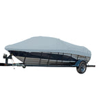 Carver Performance Poly-Guard Styled-to-Fit Boat Cover f/17.5 Sterndrive V-Hull Runabout Boats (Including Eurostyle) w/Windshield  Hand/Bow Rails - Grey [77117P-10]