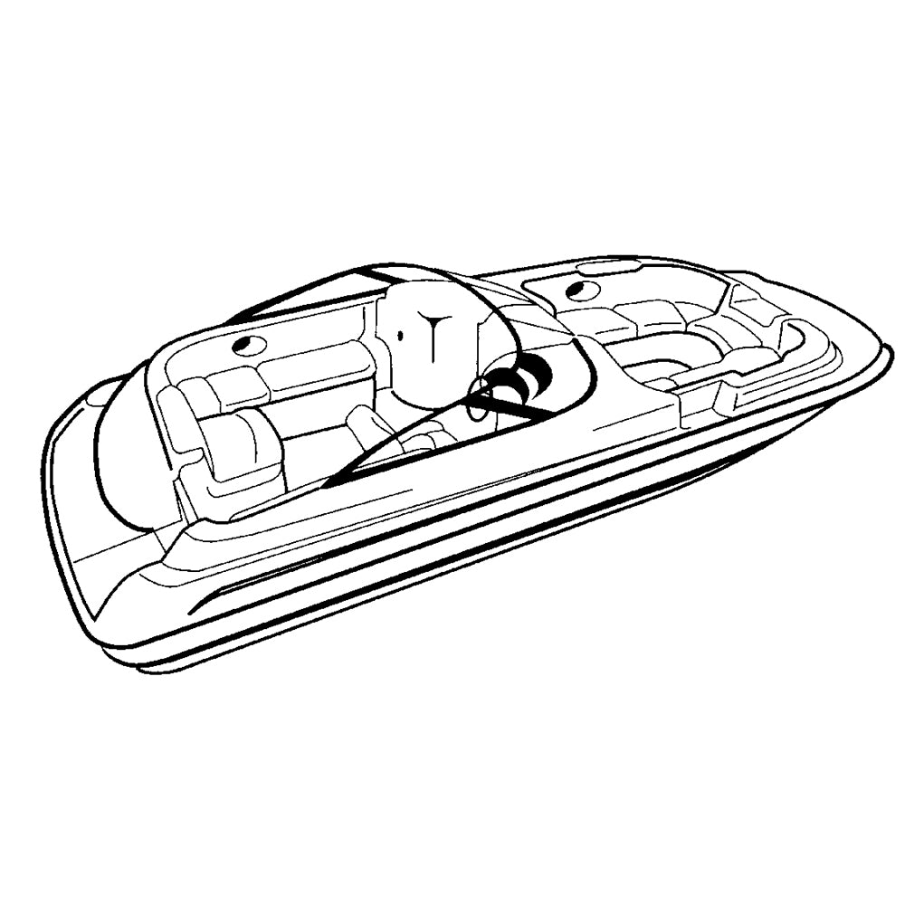 Carver Performance Poly-Guard Styled-to-Fit Boat Cover f/21.5 Sterndrive Deck Boats w/Walk-Thru Windshield - Grey [95121P-10]