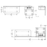 TACO Command Ratchet Hinges 9-3/8" Polished 316 Stainless Steel - Pair [H25-0016]