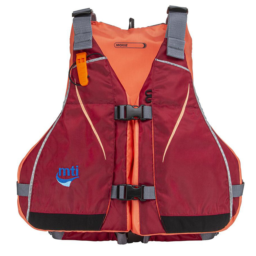 MTI Moxie Womens Life Jacket - Merlot/Coral - X-Small/Small [MV807M-XS/S-857]