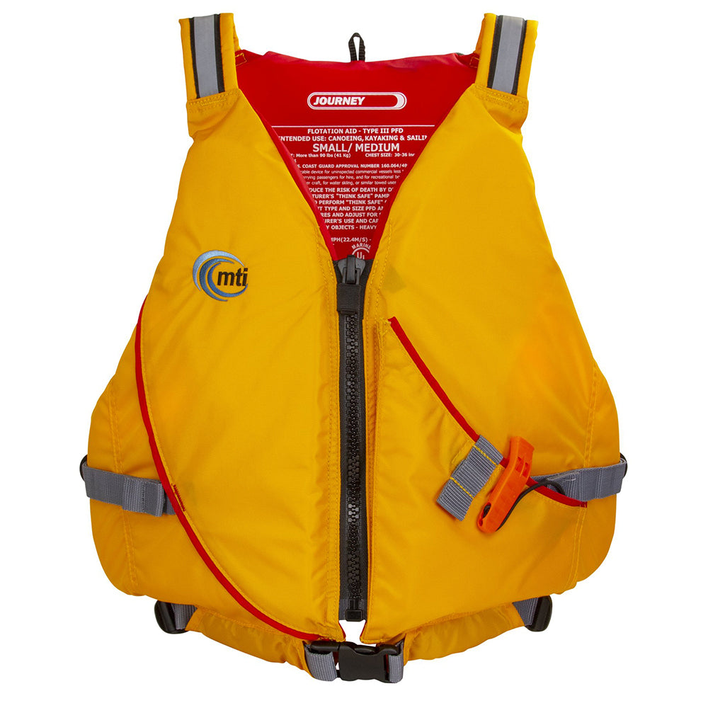 MTI Journey Life Jacket w/Pocket - Mango/Grey - X-Large/XX-Large [MV711P-XL/2XL-206]