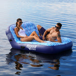 Aqua Leisure Ultra Cushioned Comfort Lounge Hawaiian Wave Print - 2-Person [APL17011S2]