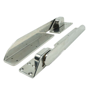 TACO Command Ratchet Hinges 18-1/2" Polished 316 Stainless Steel - Pair [H25-0023]