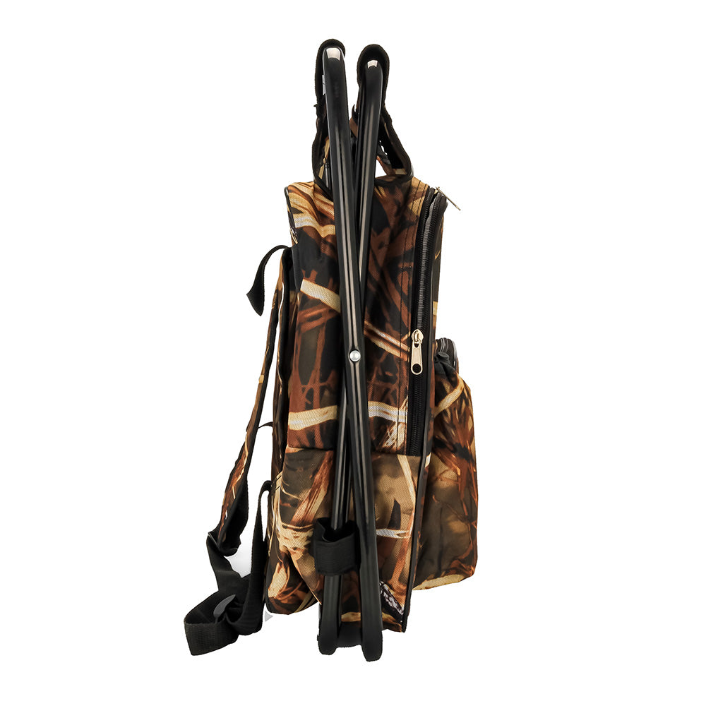 Camco Camping Stool Backpack Cooler - Camouflage [51908]