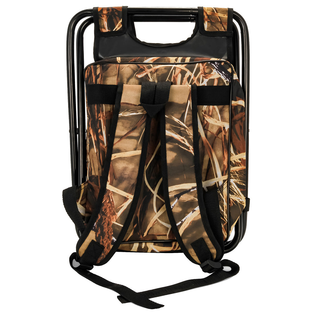 Camco Camping Stool Backpack Cooler - Camouflage [51908]